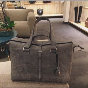 Mulberry Croc Print Nubuck Leather Handbag